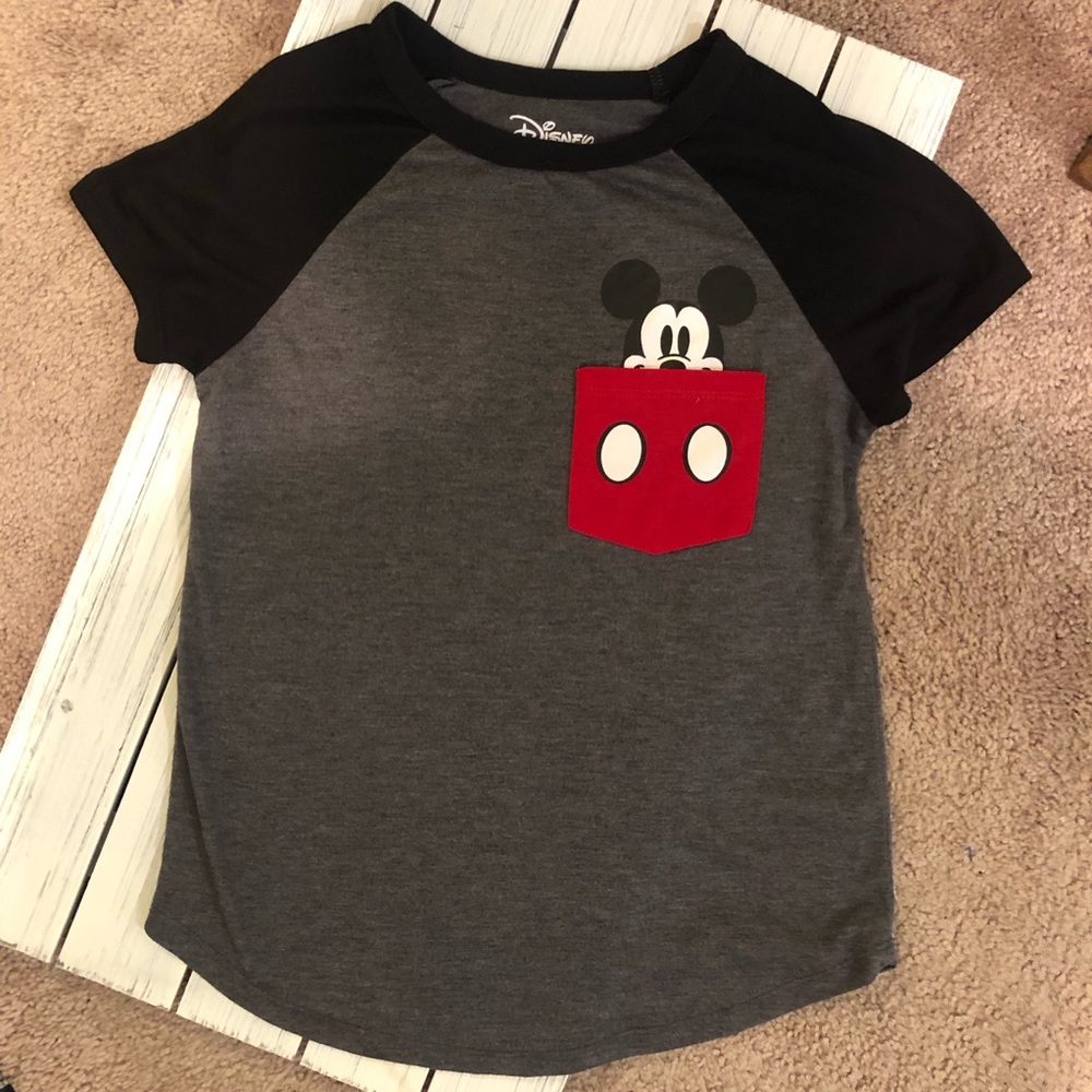 NWOT - Disney - Baseball Tee with Mickey Pocket